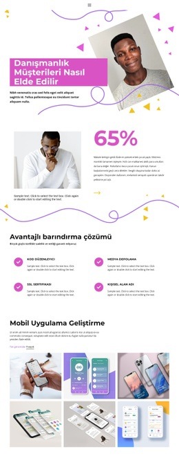 Orta BT Kuruluşu Için Duyarlı Web Şablonu