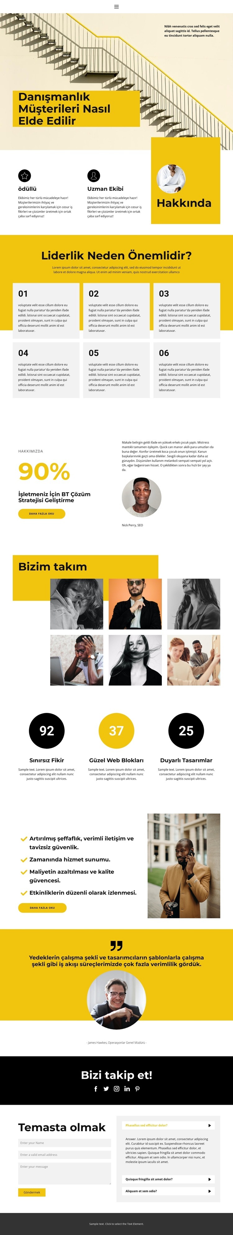 İş çevresi Web Sitesi Mockup'ı