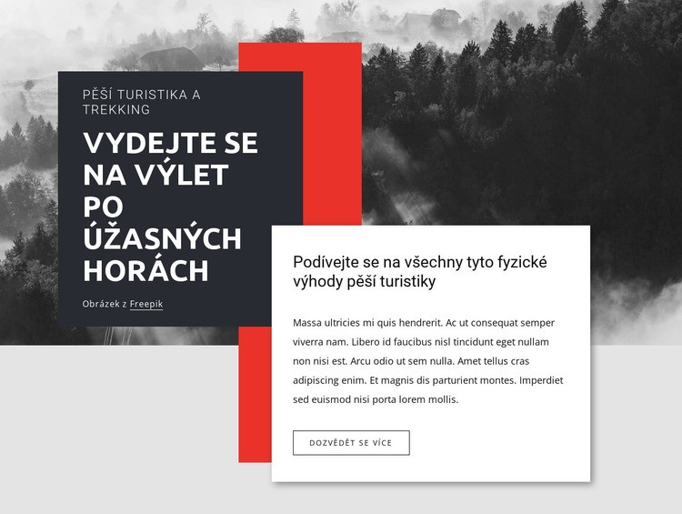 Vydejte se na výlet po úžasných horách Šablona HTML