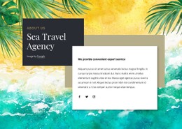 Page HTML For Sea Travel Agency