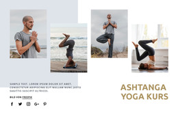 Ashtanga Yoga Kurs - Vollständig Responsive Vorlage