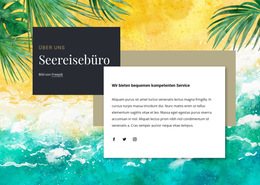 Seereisebüro - Bestes Website-Vorlagendesign