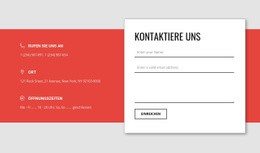 Überlappendes Kontaktformular - Responsive Landingpage