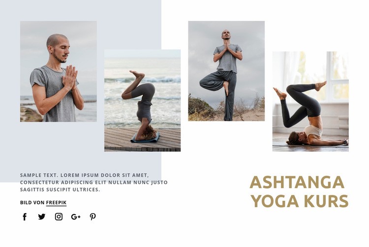Ashtanga Yoga Kurs Landing Page