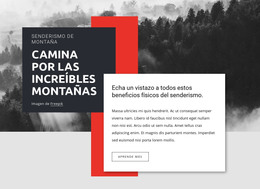 Sitio Web HTML Para Camina Por Las Increíbles Montañas