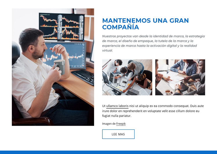 Gran compañía Plantilla HTML