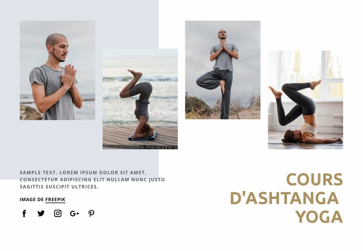 Cours de yoga Ashtanga Modèles de constructeur de sites Web