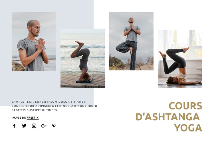 Cours de yoga Ashtanga Modèle HTML