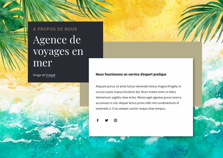 Agence de voyages en mer Modèle HTML5