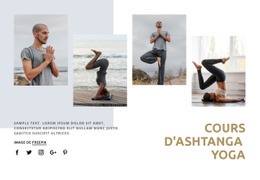 Cours De Yoga Ashtanga : Modèle Moderne D'Une Page