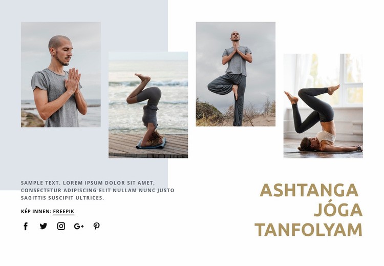 Ashtanga jóga tanfolyam CSS sablon
