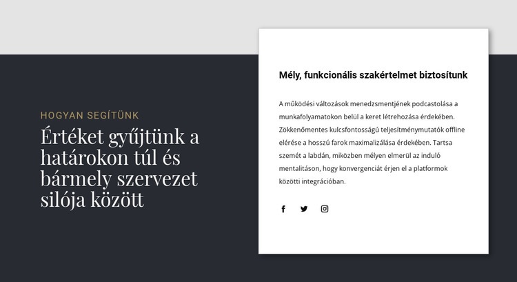 Átfedő szövegcsoport HTML Sablon