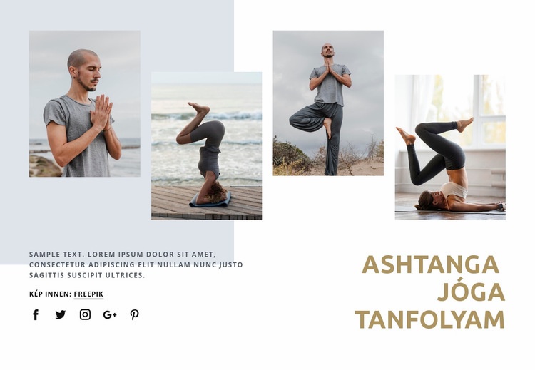 Ashtanga jóga tanfolyam Weboldal tervezés