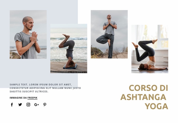 Corso di Ashtanga Yoga Modelli di Website Builder