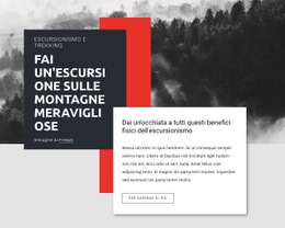 Progettazione Web Gratuita Per Fai Un'Escursione Sulle Montagne Meravigliose