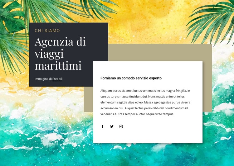 Agenzia di viaggi marittimi Modello CSS