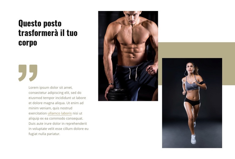 Questo posto trasformerà il tuo corpo Modello