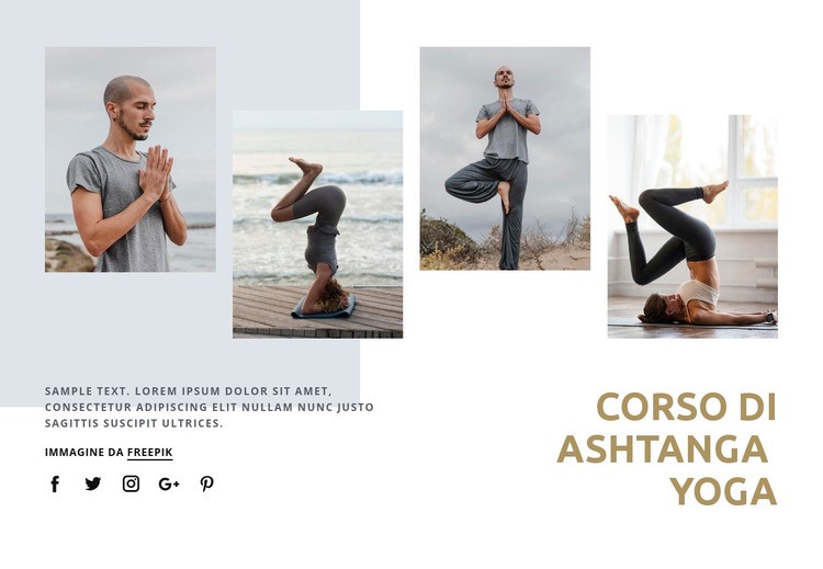 Corso di Ashtanga Yoga Un modello di pagina