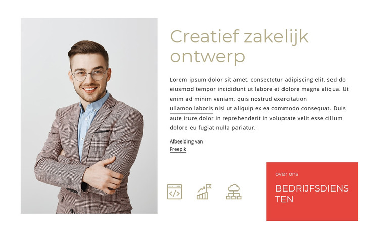 Creatief zakelijk ontwerp HTML-sjabloon