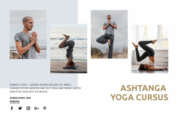 Ashtanga yoga cursus Website Builder-sjablonen