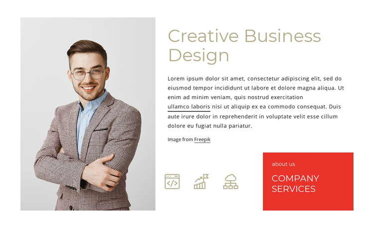 Creative business design One Page Template