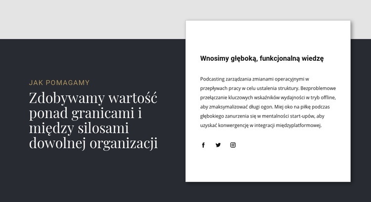 Nakładająca się grupa tekstów Makieta strony internetowej