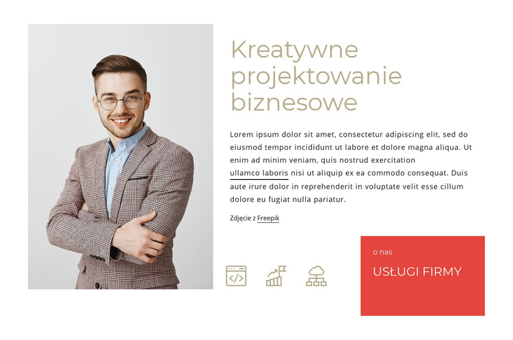 Kreatywny projekt biznesowy Motyw WordPress