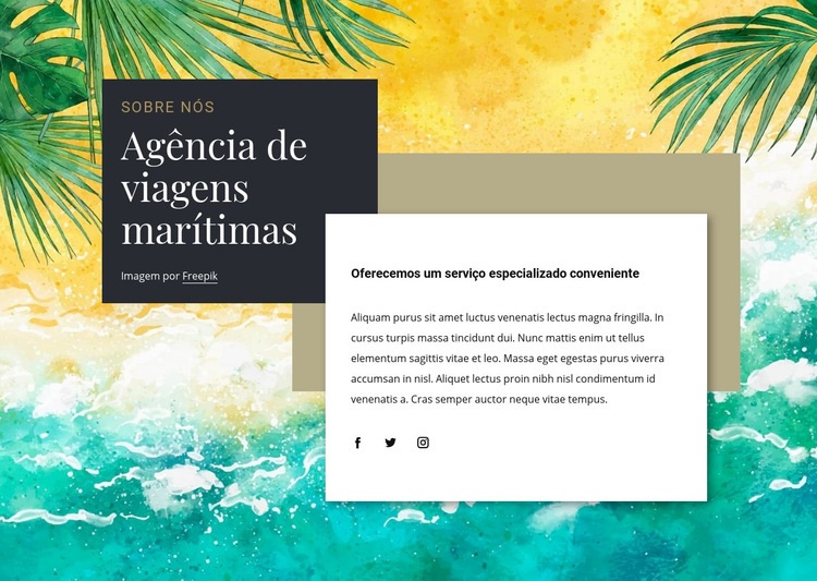 Agência de viagens marítimas Construtor de sites HTML