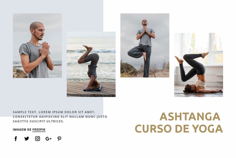 Curso de Ashtanga ioga Construtor de sites HTML