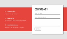 Formulário De Contato Sobreposto Design Do Site