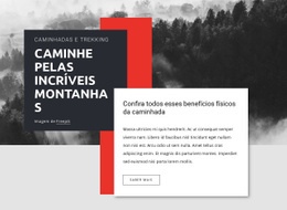 Caminhe Pelas Incríveis Montanhas - Página De Destino Profissional