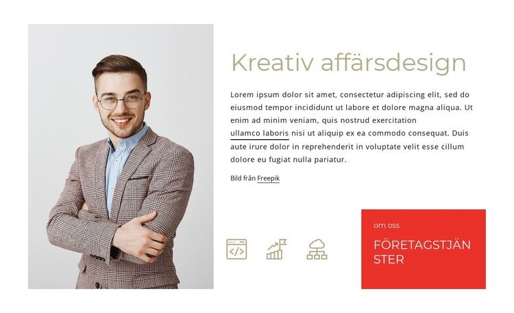 Kreativ affärsdesign CSS -mall