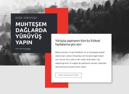 Muhteşem Dağlarda Yürüyüş Yapın Için Ücretsiz HTML5