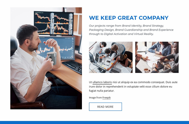 Great company Landing Page