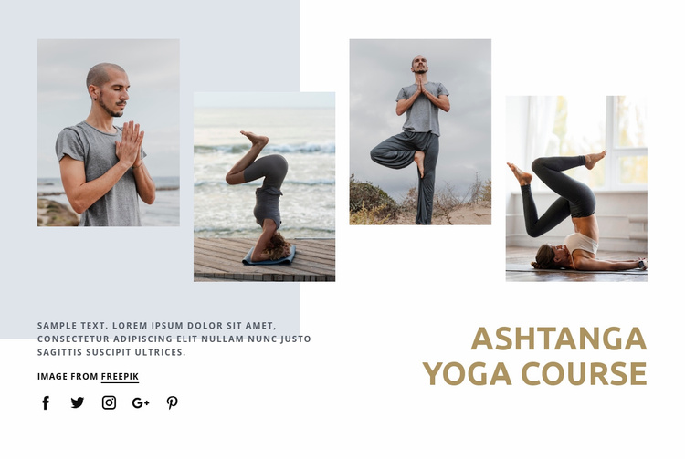 Ashtanga yoga course Landing Page