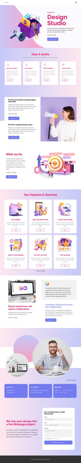 Amazing portfolio - CSS Template by Nicepage