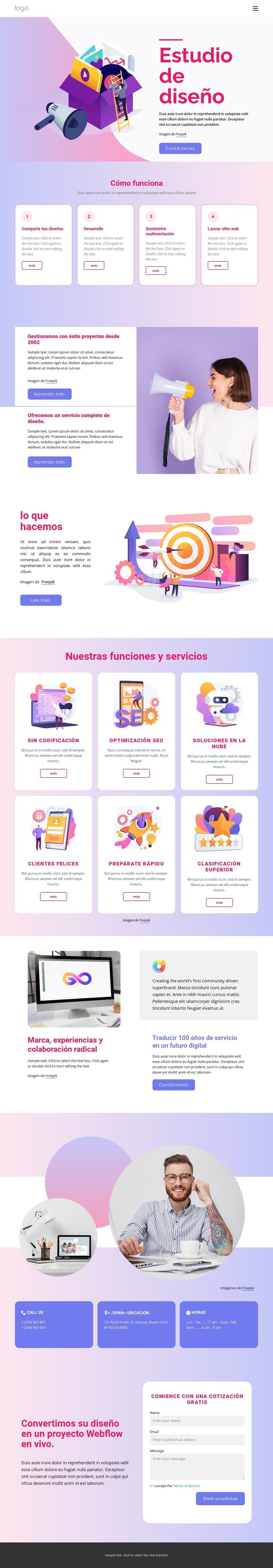 Estudio de diseño y branding Plantilla