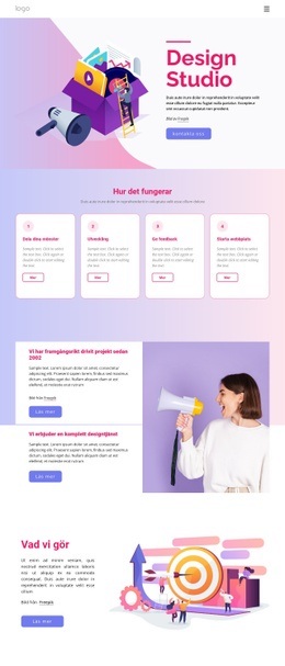 Studio För Design Och Varumärke - HTML-Sidmall