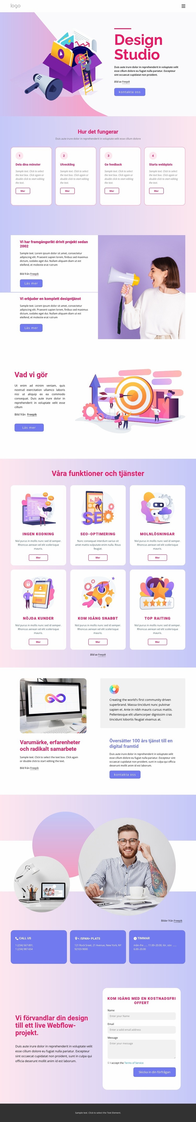 Studio för design och varumärke HTML-mall