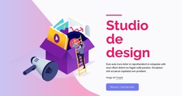 Studio De Design Haut De Gamme - Modèle Pour Ajouter Des Éléments À La Page
