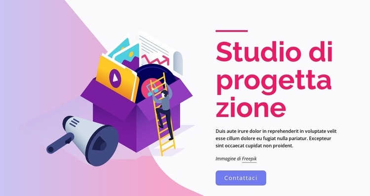 Studio di progettazione universale Mockup del sito web