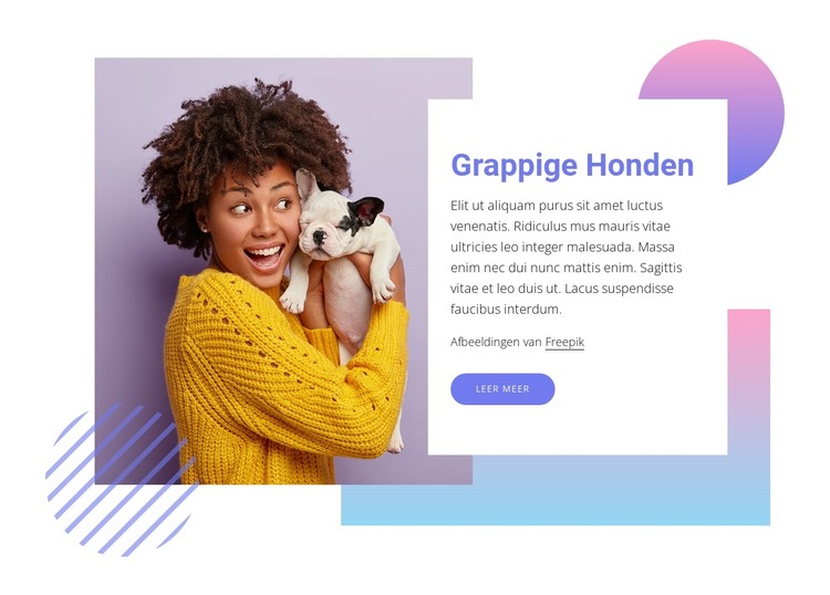 Grappige honden HTML-sjabloon