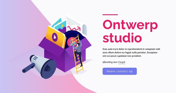 Universele ontwerpstudio Website Builder-sjablonen