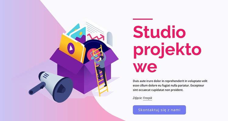 Uniwersalne studio projektowe Szablon HTML