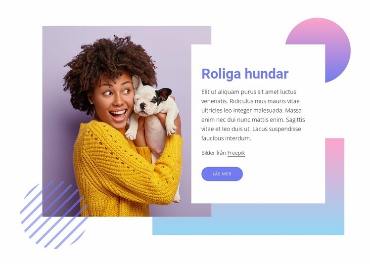 Roliga hundar HTML-mall