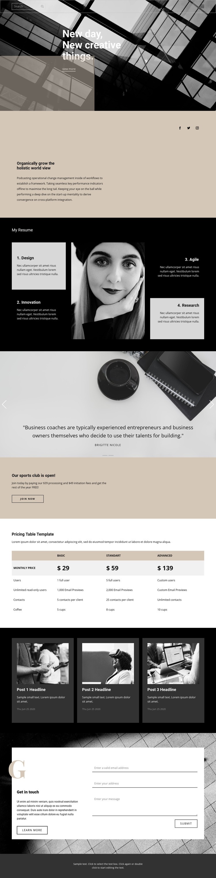 Where to start a business Wix Template Alternative