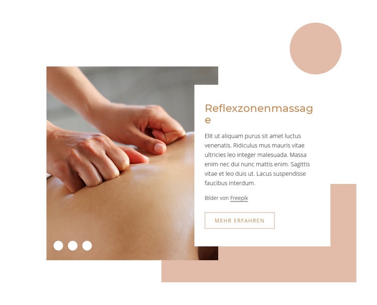 Reflexogie-Massagetherapie Eine Seitenvorlage