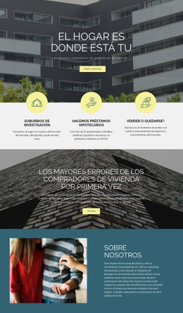 Inicio Bienes Raíces: Plantilla HTML5 Adaptable