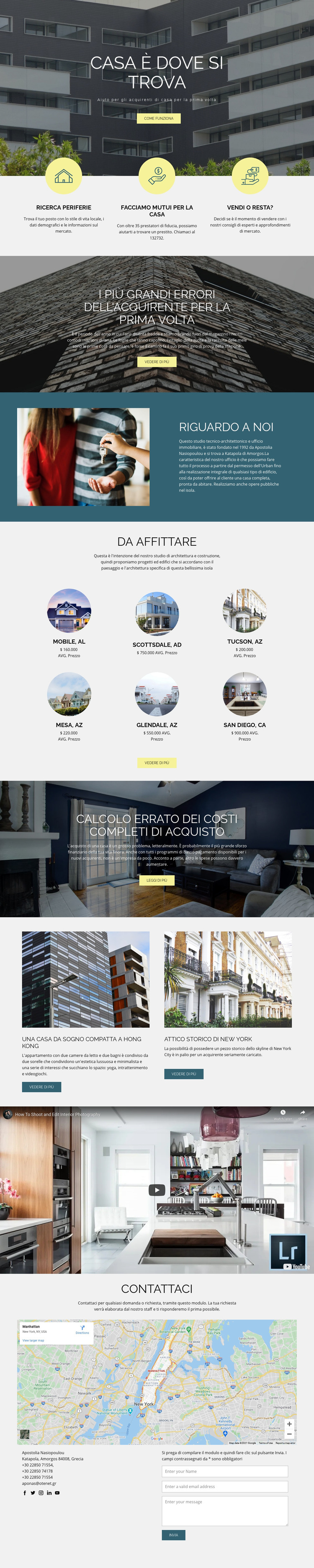 Casa immobiliare Modello di sito Web