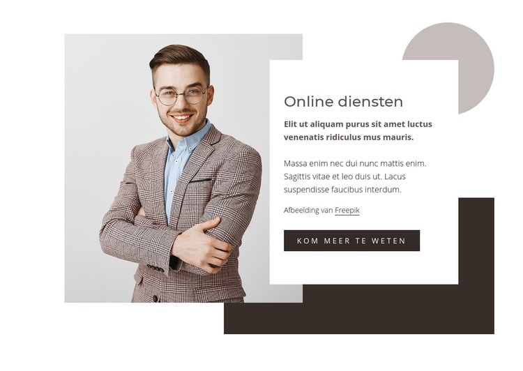 Diensten voor gegevensanalyse Html Website Builder